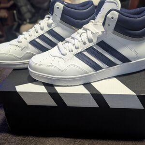 adidas Men's White and Navy High-Top Sneakers